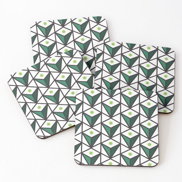 Item preview, Reverse Pyramid Star Pattern – Green designed and sold by RoguePatterns.