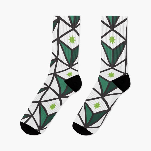 Item preview, Reverse Pyramid Star Pattern – Green designed and sold by RoguePatterns.