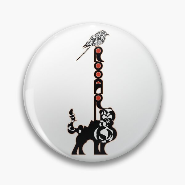 Item preview, Companions in Roar (Thin Stroke) V2.5- Logoart with the word “Rooar” placed vertically on a feline's back and a bird on top decorated inside Pink stroke with Pink filling.  designed and sold by BDLVandFriends.
