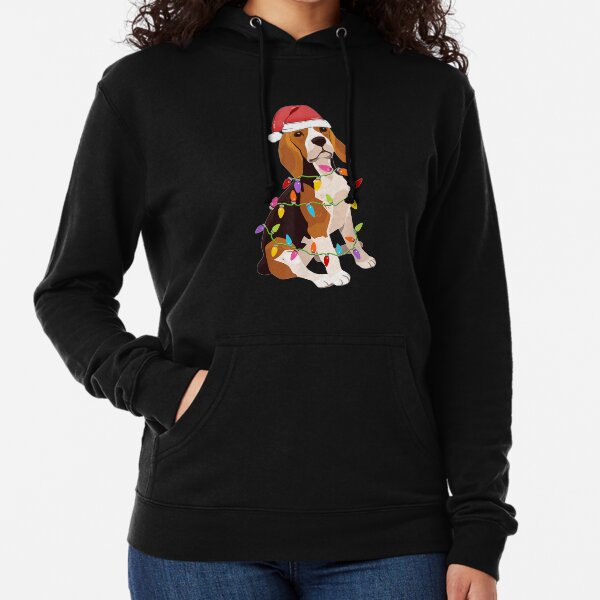 Beagle Dogs Tree Christmas Sweater Xmas s For Dog Lover Lightweight Hoodie