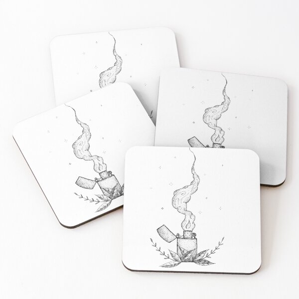 Item preview, Flaming Lighter, dotwork design, lighter tattoo designed and sold by VasilisLam.