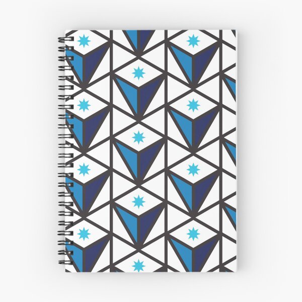 Item preview, Reverse Pyramid Star Pattern – Blue designed and sold by RoguePatterns.