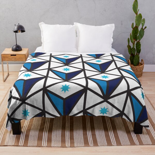 Item preview, Reverse Pyramid Star Pattern – Blue designed and sold by RoguePatterns.
