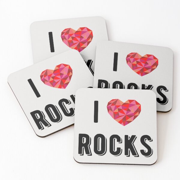 Item preview, I love rocks / off-white designed and sold by awesomecrystals.