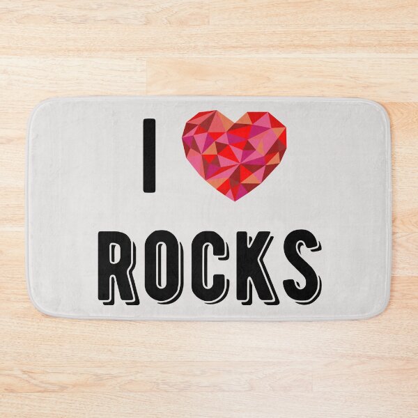 Item preview, I love rocks / off-white designed and sold by awesomecrystals.