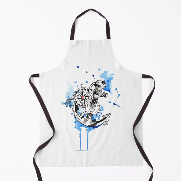 Item preview, Nautical Anchor and Compass designed and sold by MenagerieMayhem.