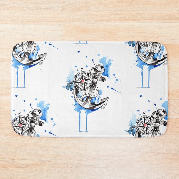 Item preview, Nautical Anchor and Compass designed and sold by MenagerieMayhem.