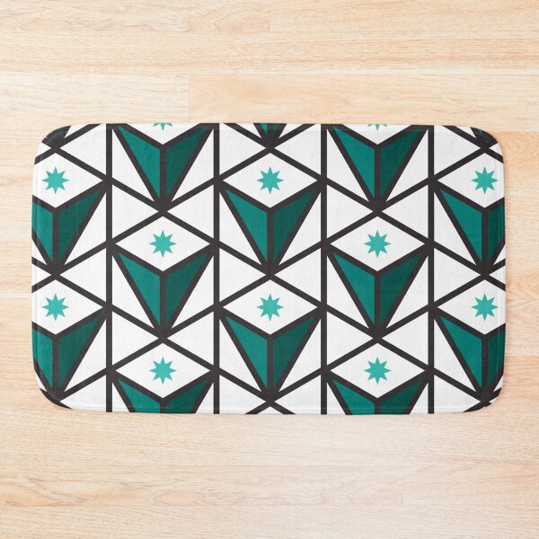 Item preview, Reverse Pyramid Star Pattern – Teal designed and sold by RoguePatterns.