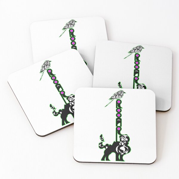 Item preview, Companions in Roar (Thin Stroke) V2.6- Logoart with the word “Rooar” placed vertically on a feline's back and a bird on top decorated inside Green stroke with Purple filling.  designed and sold by BDLVandFriends.