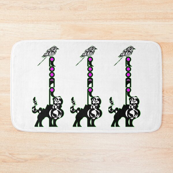 Item preview, Companions in Roar (Thin Stroke) V2.6- Logoart with the word “Rooar” placed vertically on a feline's back and a bird on top decorated inside Green stroke with Purple filling.  designed and sold by BDLVandFriends.