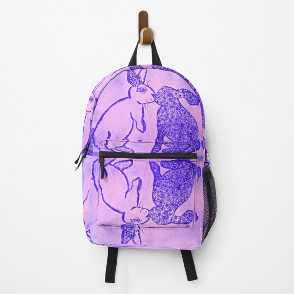 Item preview, Purple Kissing Bunnies - Mirror Image Pattern designed and sold by YollieBeeArt.