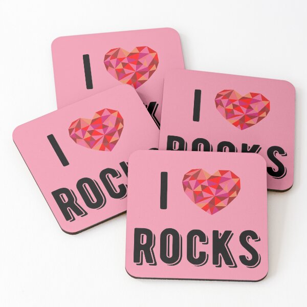 Item preview, I love rocks / pastel pink designed and sold by awesomecrystals.