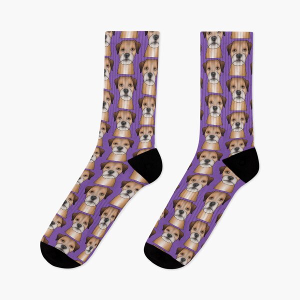 Item preview, Border Terrier Dog - Portrait - Face - Pattern - Purple designed and sold by JadeMadeThis.