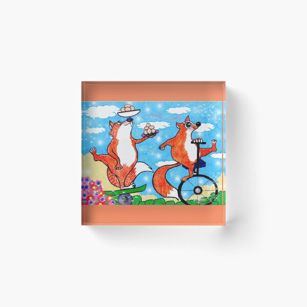 Item preview, Animal - foxes - stunt performers designed and sold by Shirley cute art .