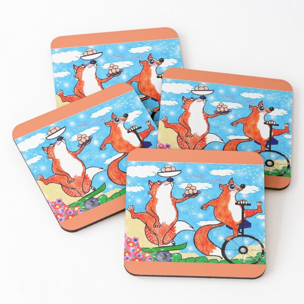 Item preview, Animal - foxes - stunt performers designed and sold by Shirley cute art .