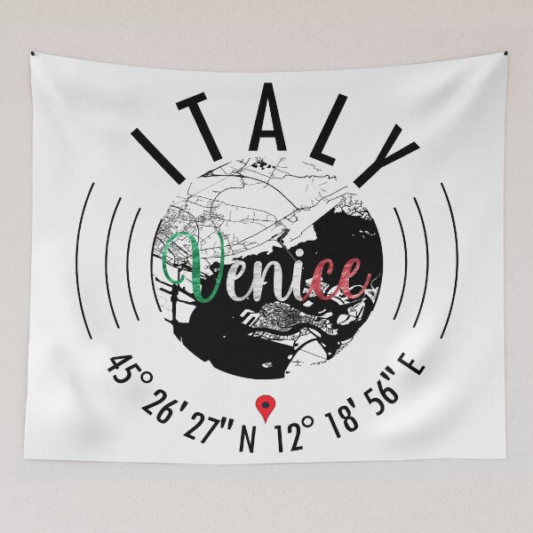 Item preview, Venice, ITALY Road Map Art - Earth Tones designed and sold by hatimelhag.