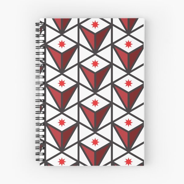 Item preview, Reverse Pyramid Star Pattern – Red designed and sold by RoguePatterns.