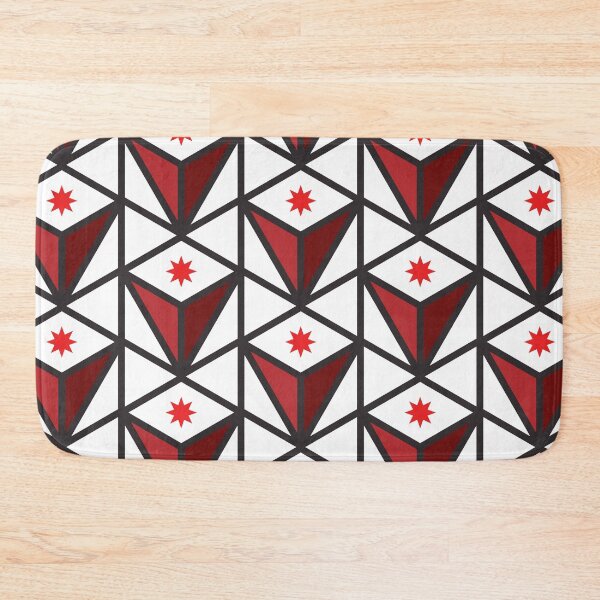 Item preview, Reverse Pyramid Star Pattern – Red designed and sold by RoguePatterns.