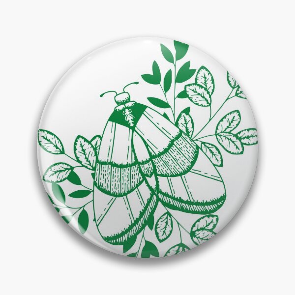 Item preview, Resting Green Moth on green leaves line drawing beautiful pattern for gifts & accessories designed and sold by OlsonPetDesigns.