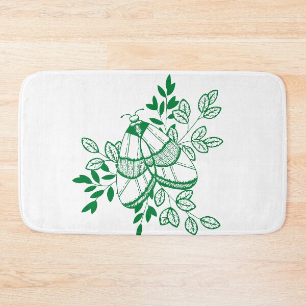 Item preview, Resting Green Moth on green leaves line drawing beautiful pattern for gifts & accessories designed and sold by OlsonPetDesigns.