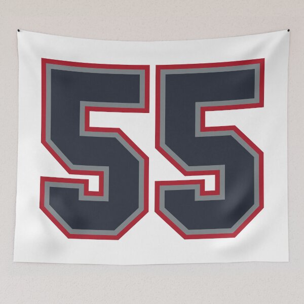 Item preview, 55 Navy Grey Red Sports Number Fifty-Five designed and sold by HelloFromAja.