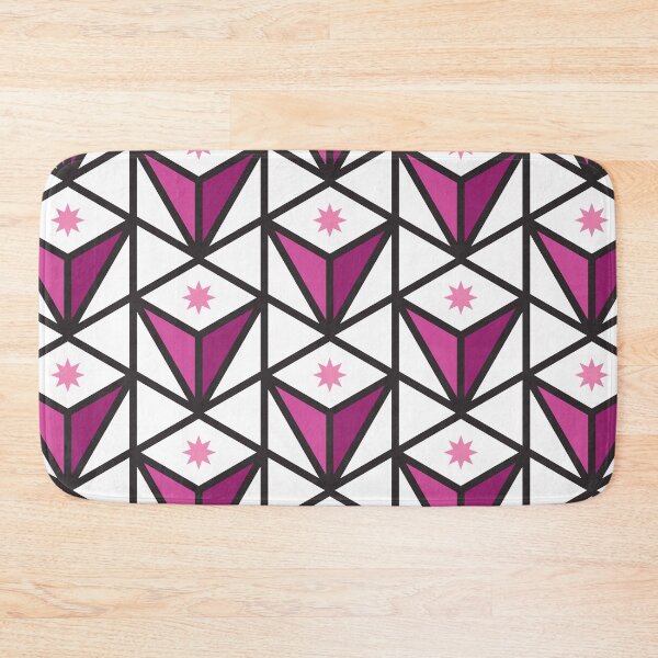 Item preview, Reverse Pyramid Star Pattern – Fuchsia designed and sold by RoguePatterns.