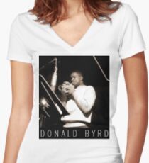 DONALD BYRD Women's Fitted V-Neck T-Shirt