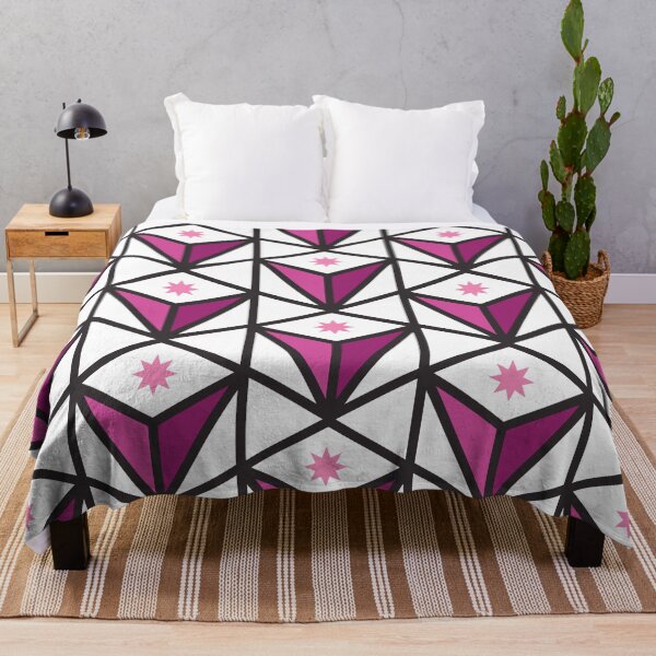 Item preview, Reverse Pyramid Star Pattern – Fuchsia designed and sold by RoguePatterns.