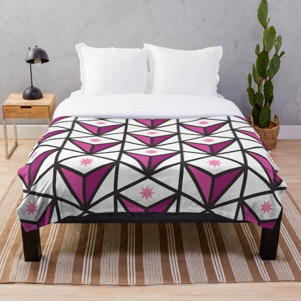 Item preview, Reverse Pyramid Star Pattern – Fuchsia designed and sold by RoguePatterns.