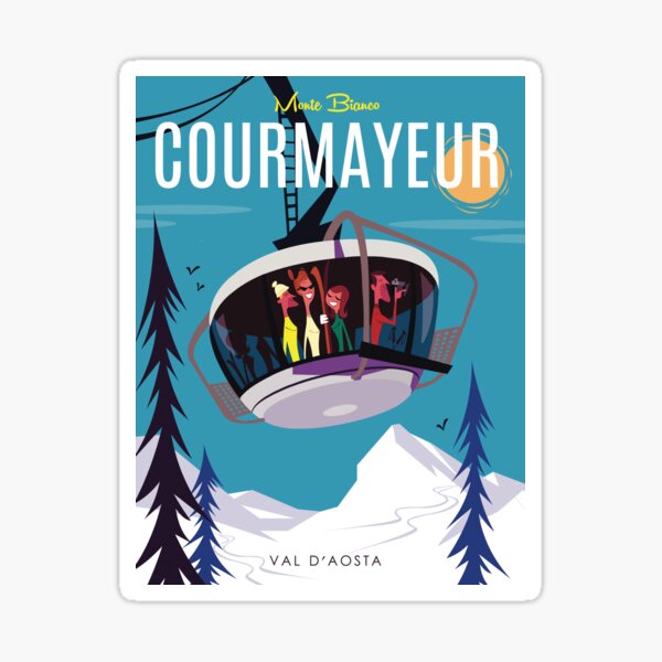 Courmayeur poster Sticker