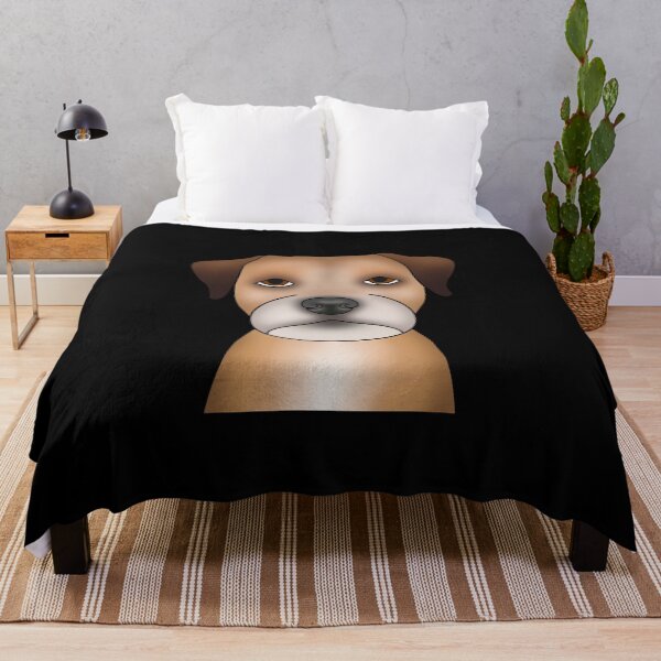 Item preview, Border Terrier Dog - Portrait - Face - Black designed and sold by JadeMadeThis.
