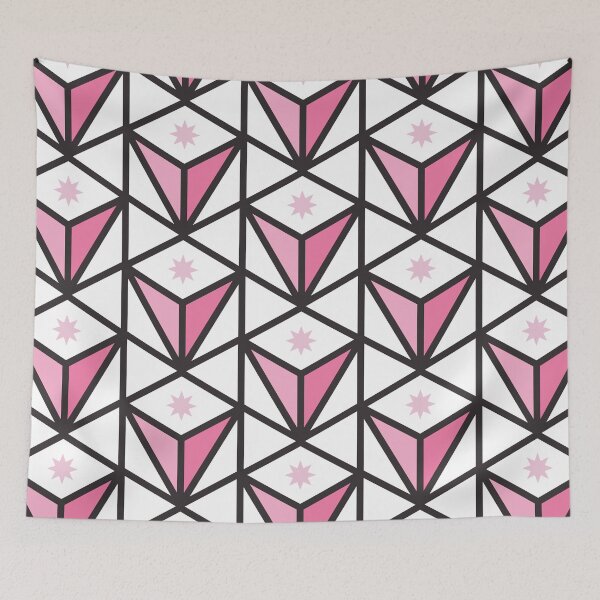 Item preview, Reverse Pyramid Star Pattern – Pink designed and sold by RoguePatterns.