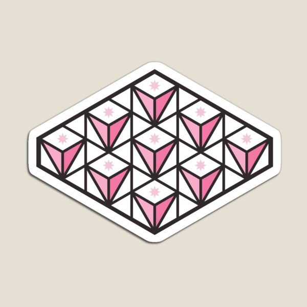 Artikelvorschau, Reverse Pyramid Star Pattern - Pink entworfen und verkauft von RoguePatterns.
