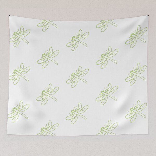 Item preview, Green Dragonfly line drawing pattern for gifts & accessories designed and sold by OlsonPetDesigns.