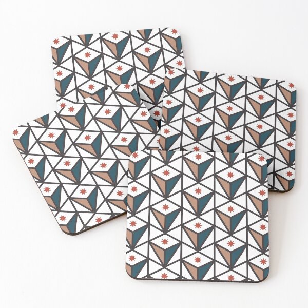 Item preview, Reverse Pyramid Star Pattern – Retro 70s designed and sold by RoguePatterns.