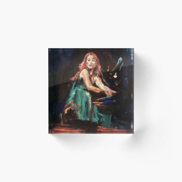 Piano Woman full flow Acrylic Block