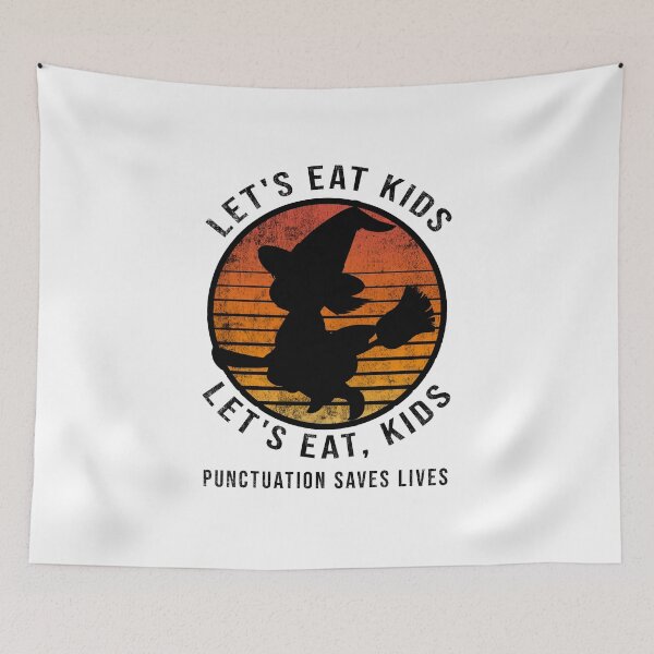 Item preview, Funny Let's Eat Kids Punctuation Saves Lives Grammar designed and sold by Thevulcano.
