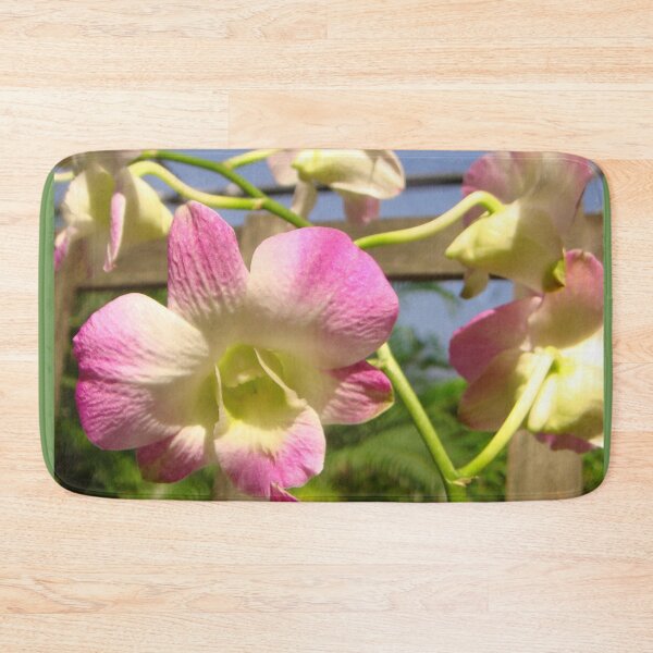 Item preview, Pink and Yellow Orchids On Wooden Fence designed and sold by KarenZuk.