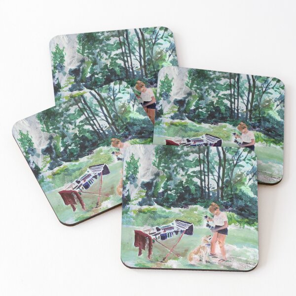 Item preview, The blond dog, the girl and a drying rack designed and sold by Lillian Berthel.