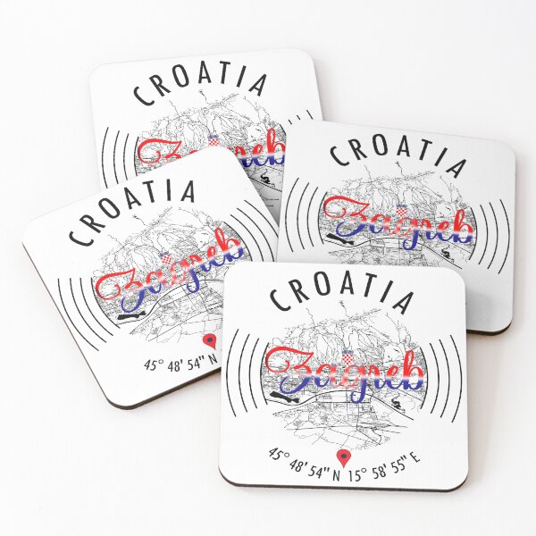 Item preview, Zagreb, CROATIA Road Map Art - Earth Tones designed and sold by hatimelhag.