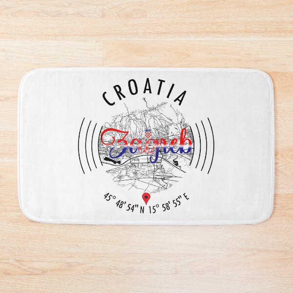 Item preview, Zagreb, CROATIA Road Map Art - Earth Tones designed and sold by hatimelhag.