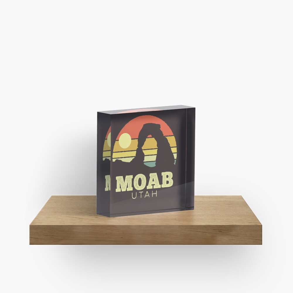 Moab Utah Vintage Sunset Sticker Sticker