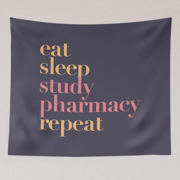 Item preview, Eat sleep study pharmacy repeat designed and sold by Eenig.