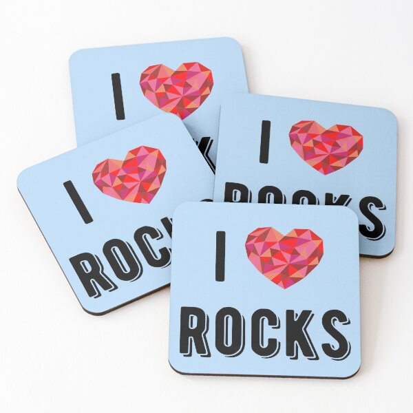 Item preview, I love rocks / pastel blue designed and sold by awesomecrystals.