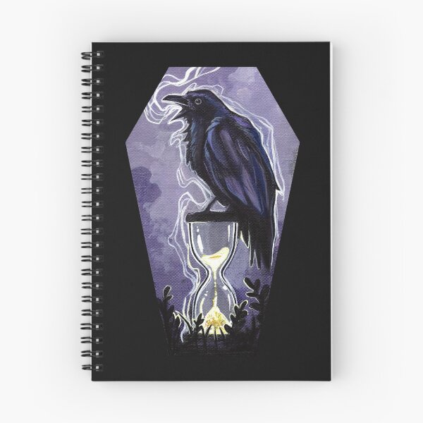Item preview, Raven and the hourglass coffin designed and sold by ArtOfBianca.