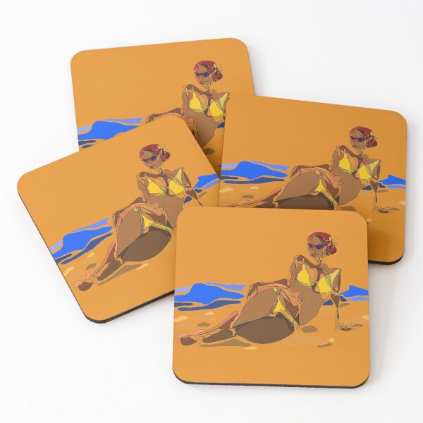 Item preview, Red hair girl, beach, summer designed and sold by ParastooPakzad.