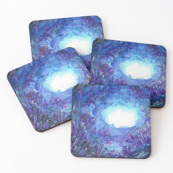 Item preview, Amethyst Crystal Cave Illustration designed and sold by cloudeddreams.