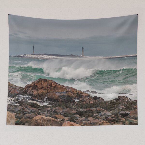 Item preview, Green waves with twin lights designed and sold by Roger Porter Photography.