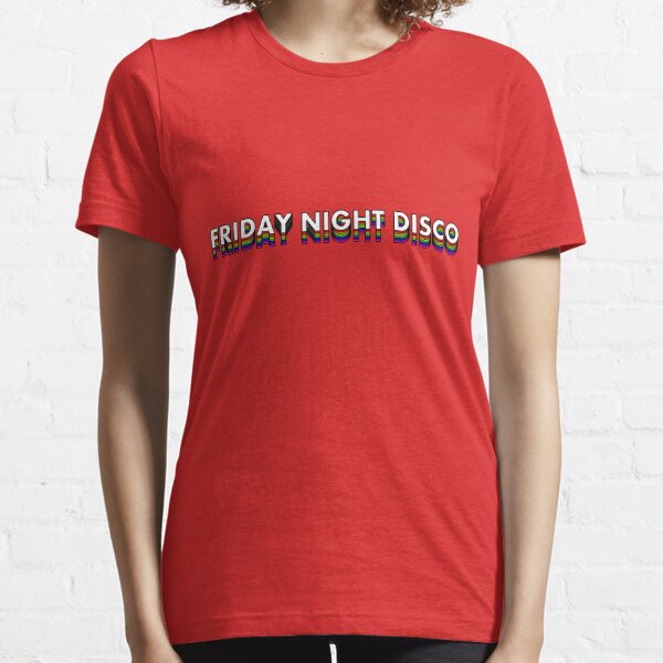 FRIDAY NIGHT DISCO (black border) Essential T-Shirt