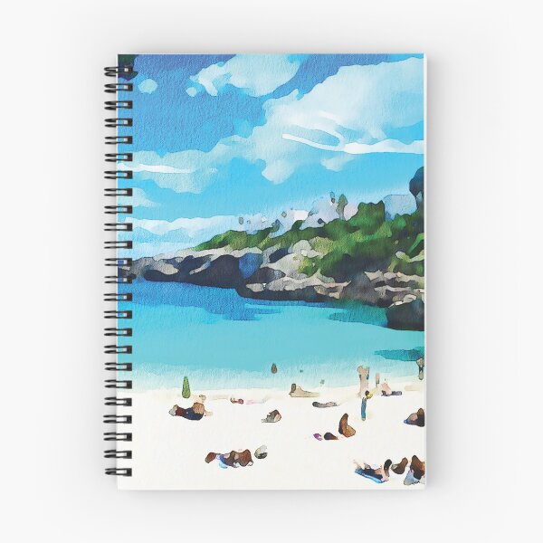 Item preview, Sandy beach at Cala-d'or, Majorca watercolour effect designed and sold by Gerald Waters.